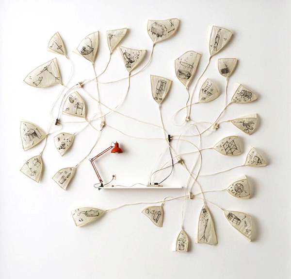 Is it May already?, 2007, Japanese paper sculpture, intaglio print.