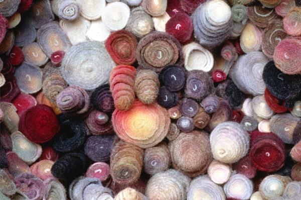 Lilliput's Cloud (detail), 2009, dyed and rolled wool (Leisa Rich)