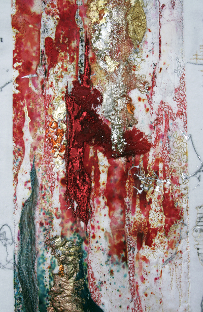 Strands of IF, (detail) 2011, 39" (h) x 47" (w) - 2 panels