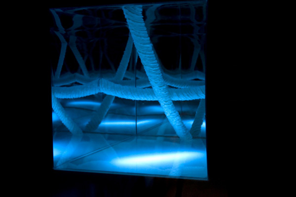 (within) I, 2010-2011, 60 x 60 x 60cm, acrylic mirror, chenille tubing, tendertouch filling