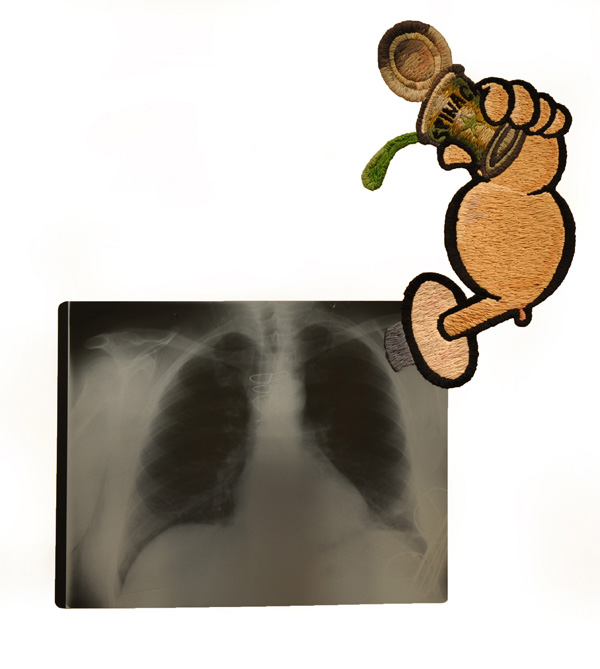 Heartthrob #5, Popeye [with sunglasses], 21 1/2 x 24", 2012