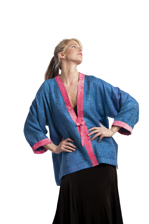 Robina, Handwoven and dyed tencel jacket. This kimono jacket was a finalist in the 2010 NICHE awards in the US