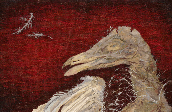 Seagull Series - The Patriot, 2007, 32.5"x49.5" (83x126cm) linen warp. wool, cotton and acrylic weft, woven tapestry, photo by Ted Clark.