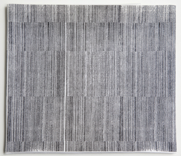 Line Variation screenprint on cotton 50 x 10.5 2006