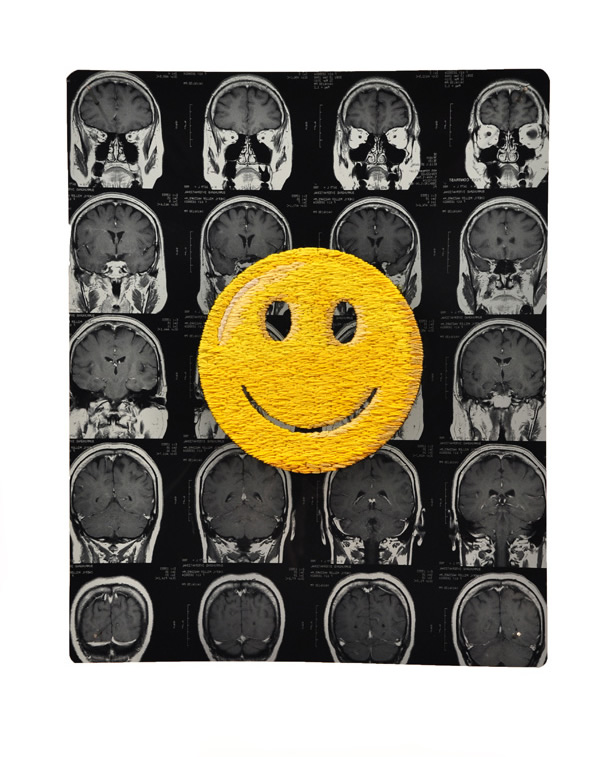 Smile, 14 x 17", 2010, Hand-embroidered x-ray