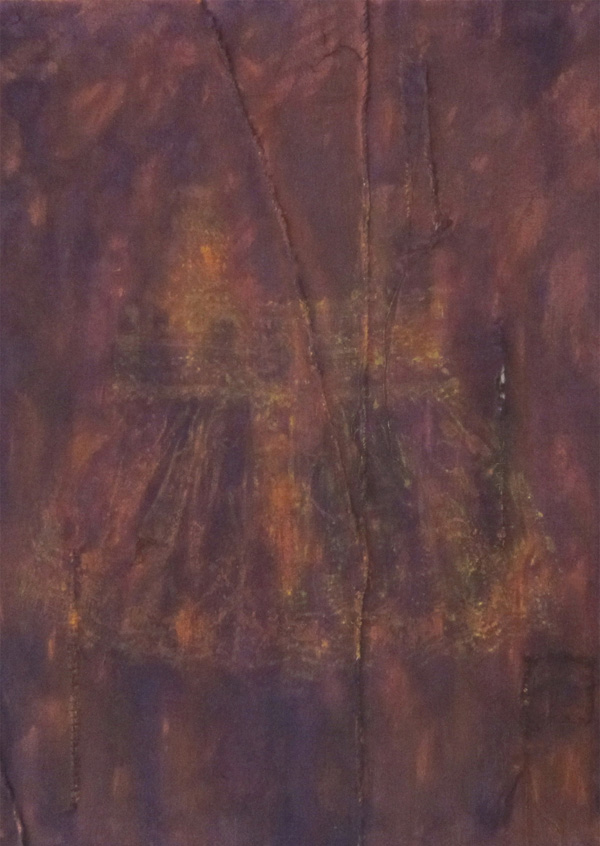 The Resonance of Loss, 70cm x 70cm, linen and paint