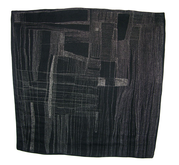 Mind map, hand stitched linen, silk/cotton thread, 2011, 41" x 40" Photo: Christine Mauersberger