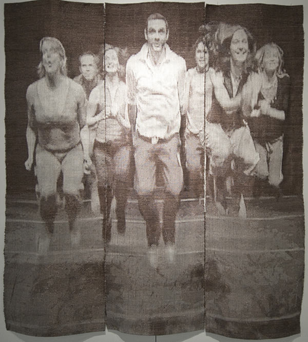 L'envolée, 2009. Jacquard weaving. From a choreography Sur les glaces du Labrador by Kathy Casey, tencel, stainless steel, copper, linen, 158x145 cm.