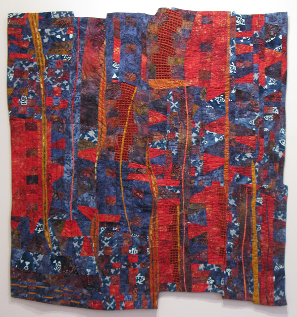 Cacophony, 36 x 36", cotton, upholstery fabric
This is the best example of the abstract expressionist technique to date