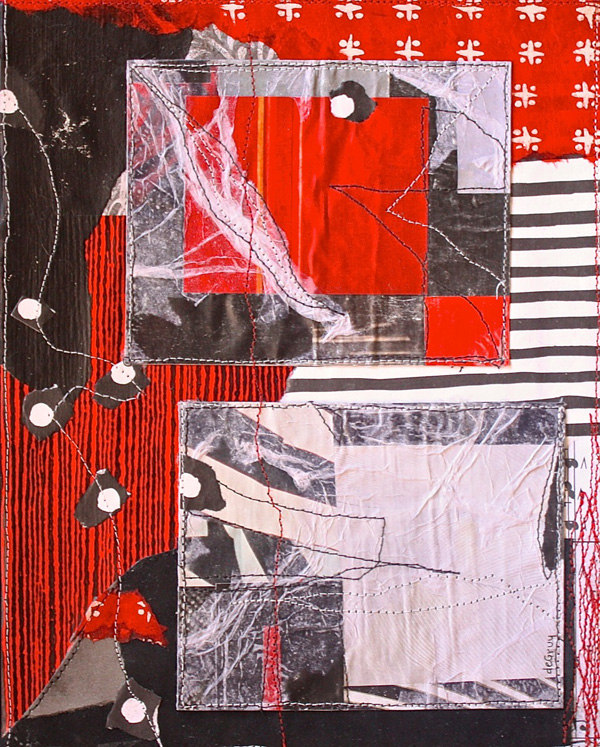 It Can Always Use Some Red #3, mixed media, 2013, 10" x 8", collage, photo: Geri deGruy