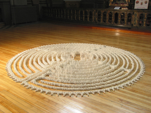 Pèlerinage, 2006-2005, Enroled paper, 4 x 108 x 108 inches, Elisabeth Picard photo credit