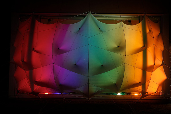 Swarm at Southern Alberta Art Gallery viewed from the park