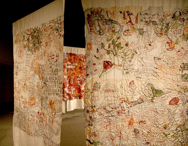 Bagatelles installation 1, 2011, New Brunswick museum, St John, NB, 6 pieces of 210x140cm
panels, photo: Istvan Zsako