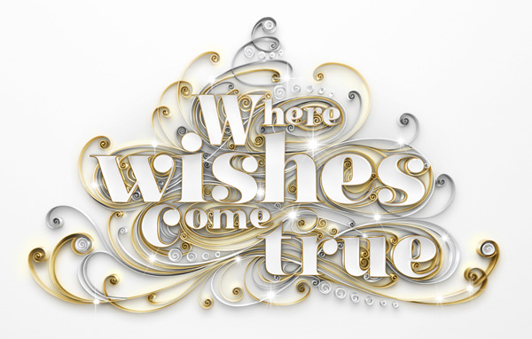 Where Wishes Come True, paper/card, technique: paper quilling