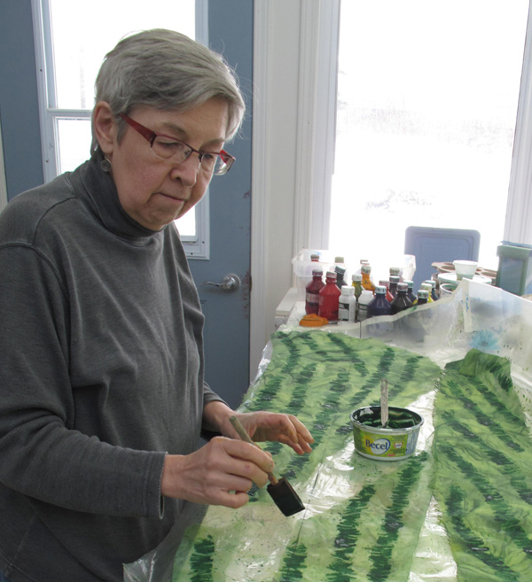 Martha Cole in her studio in Lumsden, Saskatchewan, Canada