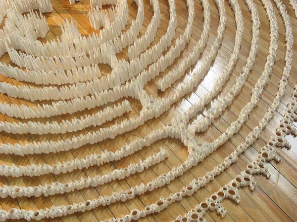 Pèlerinage, 2006-2005, Enroled paper, Detail, Elisabeth Picard photo credit