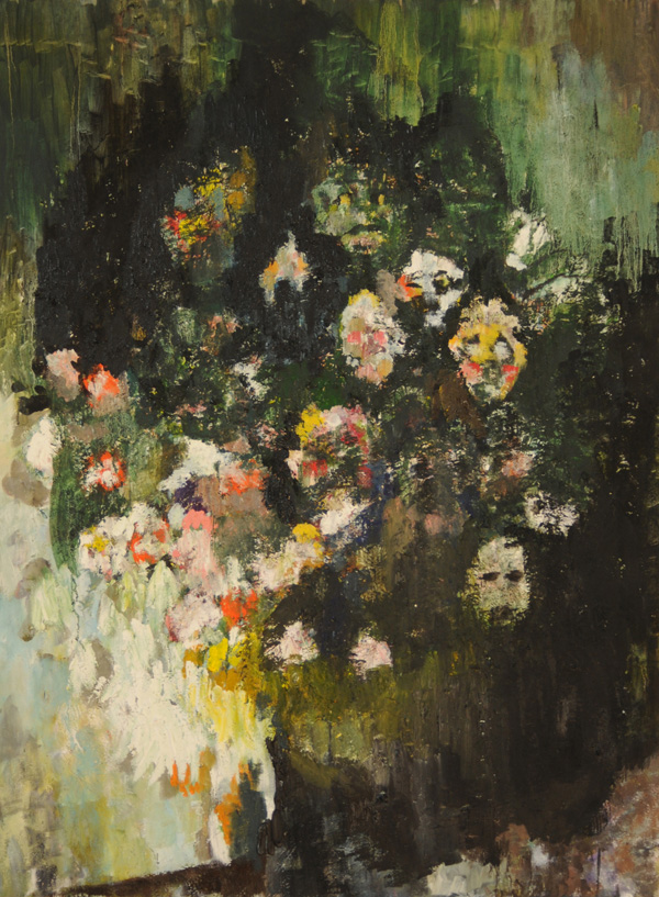 Night Flowers, size 40x30" Medium: oil on wood