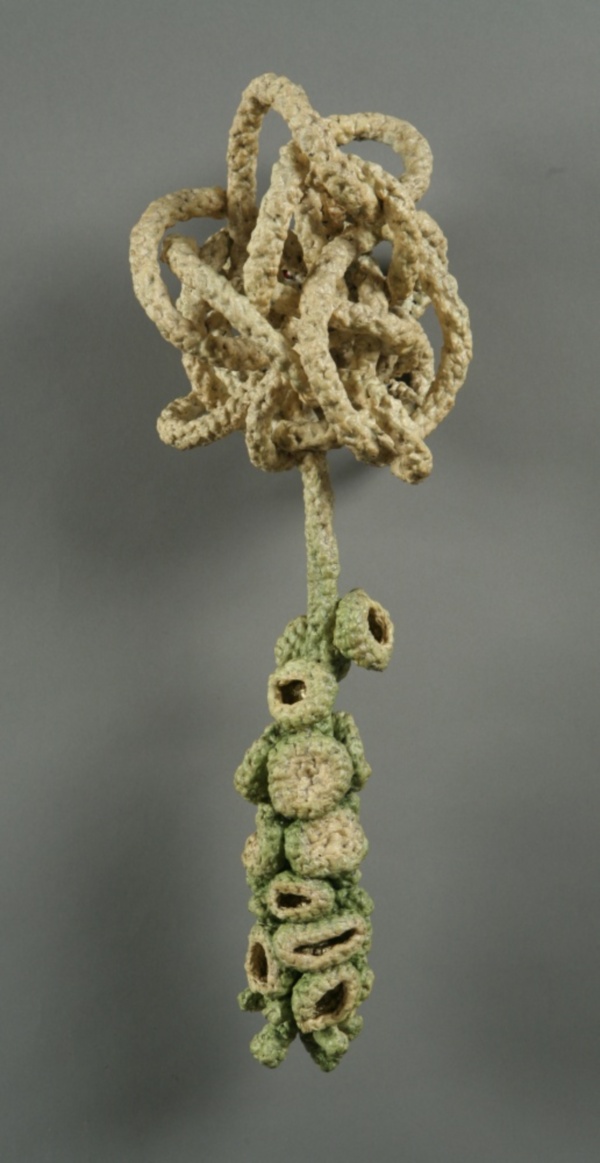 Catkin, crocheted fiber, acrylic & steel, photo: Richard Nicol
