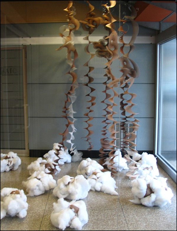 Seed; 2007; dimensions variable (approx 156"x 120"x120"); pantyhose, polyester batting, wire, thread