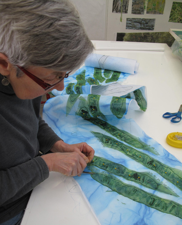 Martha Cole in her studio in Lumsden, Saskatchewan, Canada