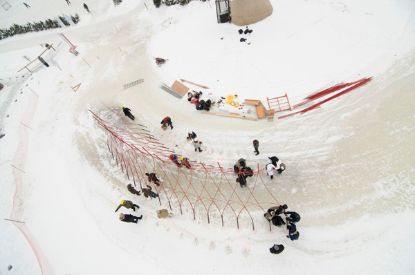 Framing of Cocoon on the Assiniboine River, Photo M. Leger