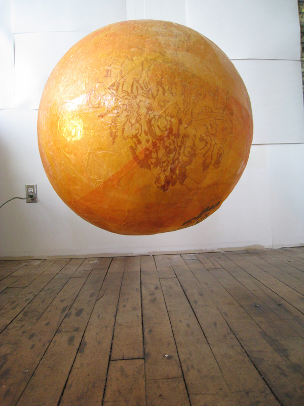 detail, Three Autumn Friends, the moon – 36" diameter, photo: Michael Brotman