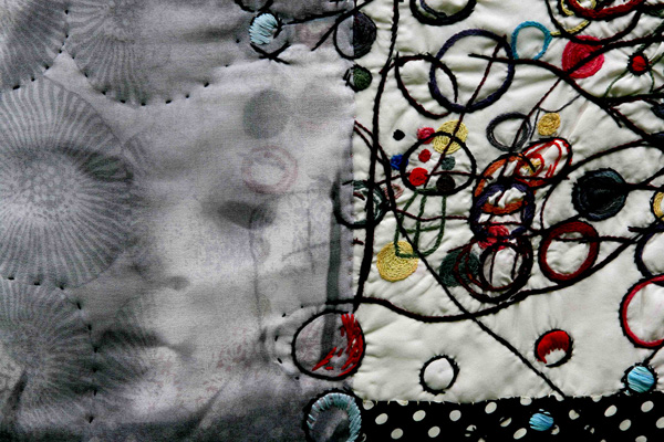 Play3 detail, 2012, Hand embroidery and digital print on silk, photos: Istvan Zsako, photo: Istvan Zsako