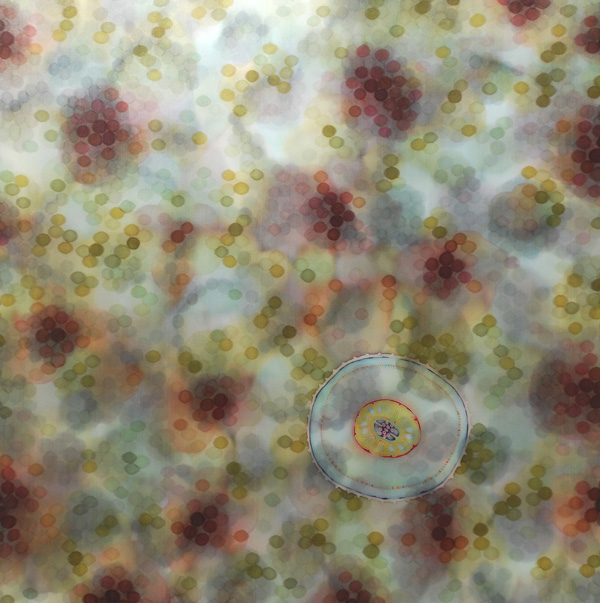 Seeds of Light: Beginning, Silk painting, 50.5 x 50.5