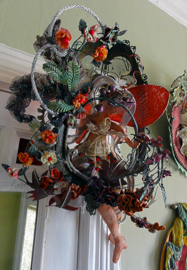 Fabricate Sculpture Series No 21, 3D Fabric Collage, 27x16, Lindy Pole