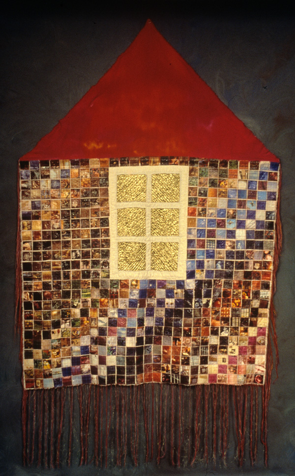 The House With the Golden Windows East Wall installation, 1993, 6'x4' each, Judy Martin