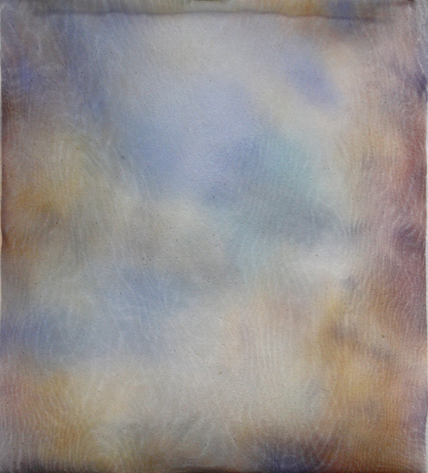 Atmosphere 1, 31" x 26", industrial mesh, spray-paint. Photo: Cathy Breslaw.