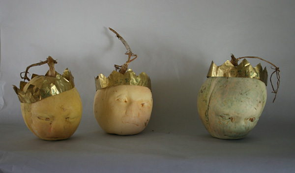 Hope Springs Eternal, 2008. pumpkins, brass, paint, dimensions variable
