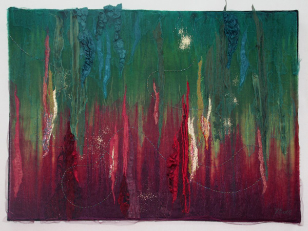 Search for Light II, 2008, 21" (h) x 27.25" (w). Exhibited in the 2009 Common Threads International Juried Exhibition.