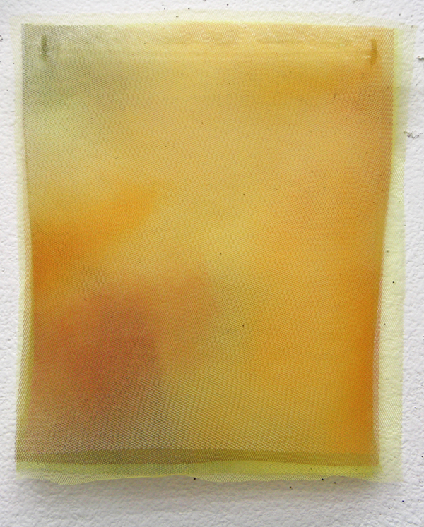 Atmosphere 3, 12" x 12 ½", industrial mesh, spray paint. Photo: Cathy Breslaw.