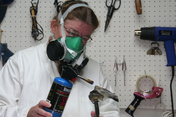 Hilary Rice in the studio.