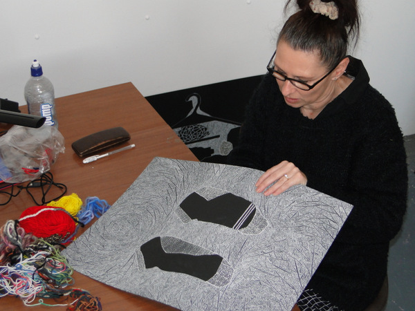 Louise in studio, 2014. Photo: Jared Murdoch.