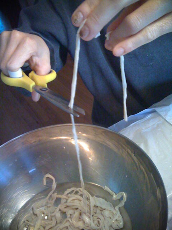 Process shot - wire working in creation of Incubation.