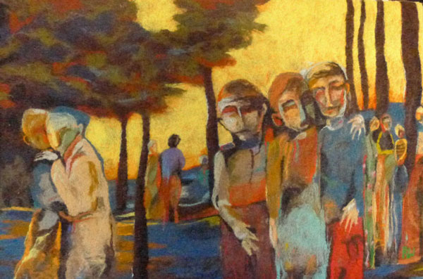 The Reunion, 46" x 36", wool, needle and hand felted. Photo: Robin Wiltse