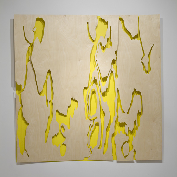 Brèche, 2010, Plywood and latex paint, 60 x 60 x 4 inches, Guy L'Heureux photo credit