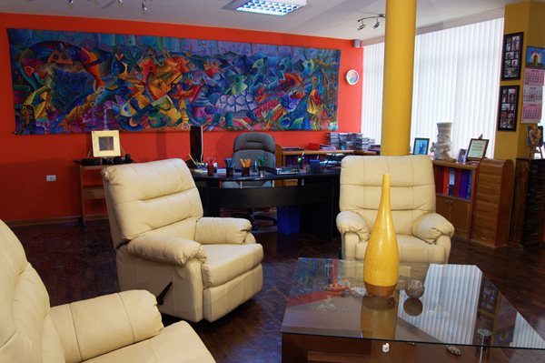 Maximo Laura's studio.