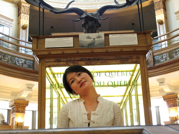 Artist Emily Jan at the Redpath Museum, Photo: Ted Tucker, © 2011