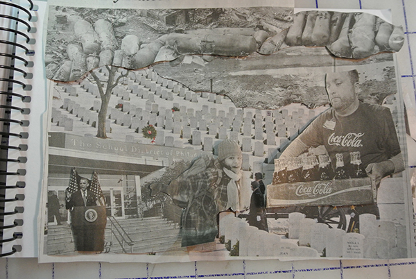 Testimony of a Clear Eyed Witness, NY Times 1/24/2014, in progress. Photo: Penny Mateer