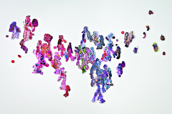 Trachtenburg's Escape, 2012, free motion machine embroidery, micro beading (Michael West)