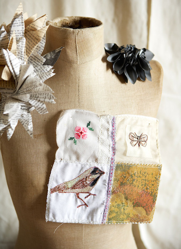 Anne Kelly work in progress Emboidered Bird Series Photo: Rachel Whiting

