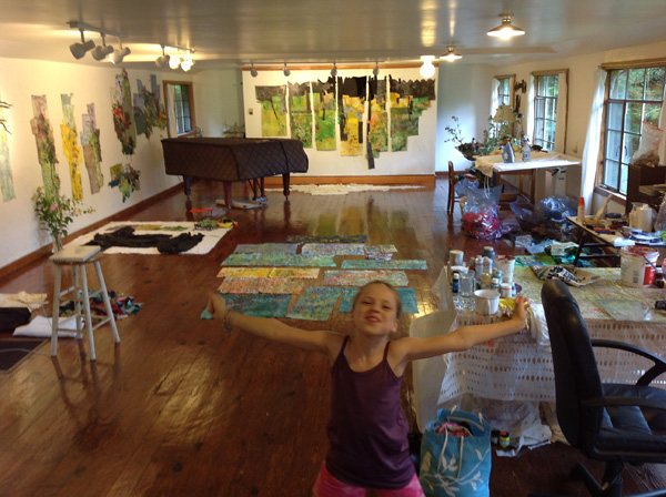 The studio at Hambidge Center for Art and Science (and my neice!). Photo: Merill Comeau.