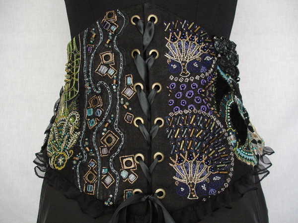 Corset created for the 2009 World of Threads Festival- Corset front
