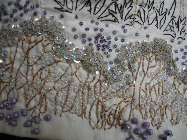 White Bustier detail- still under construction