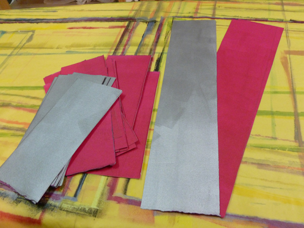 Studio work process, cut sheets for further processing, Photo: Dorothy McGuinness