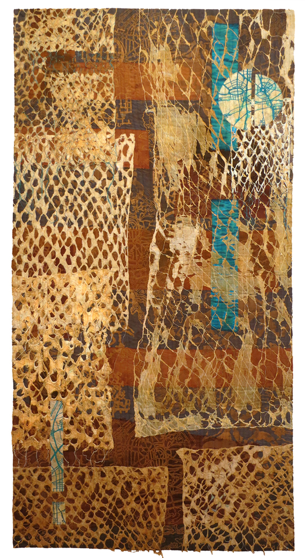 Crossing the Plain 178 cm x 88 cm, cotton, paper, quilt. Photo: Tihanyi & Bakos