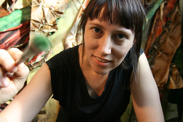 Artist Christina Massey. Studio shot, 2014. Photo: Courtesy of the artist.